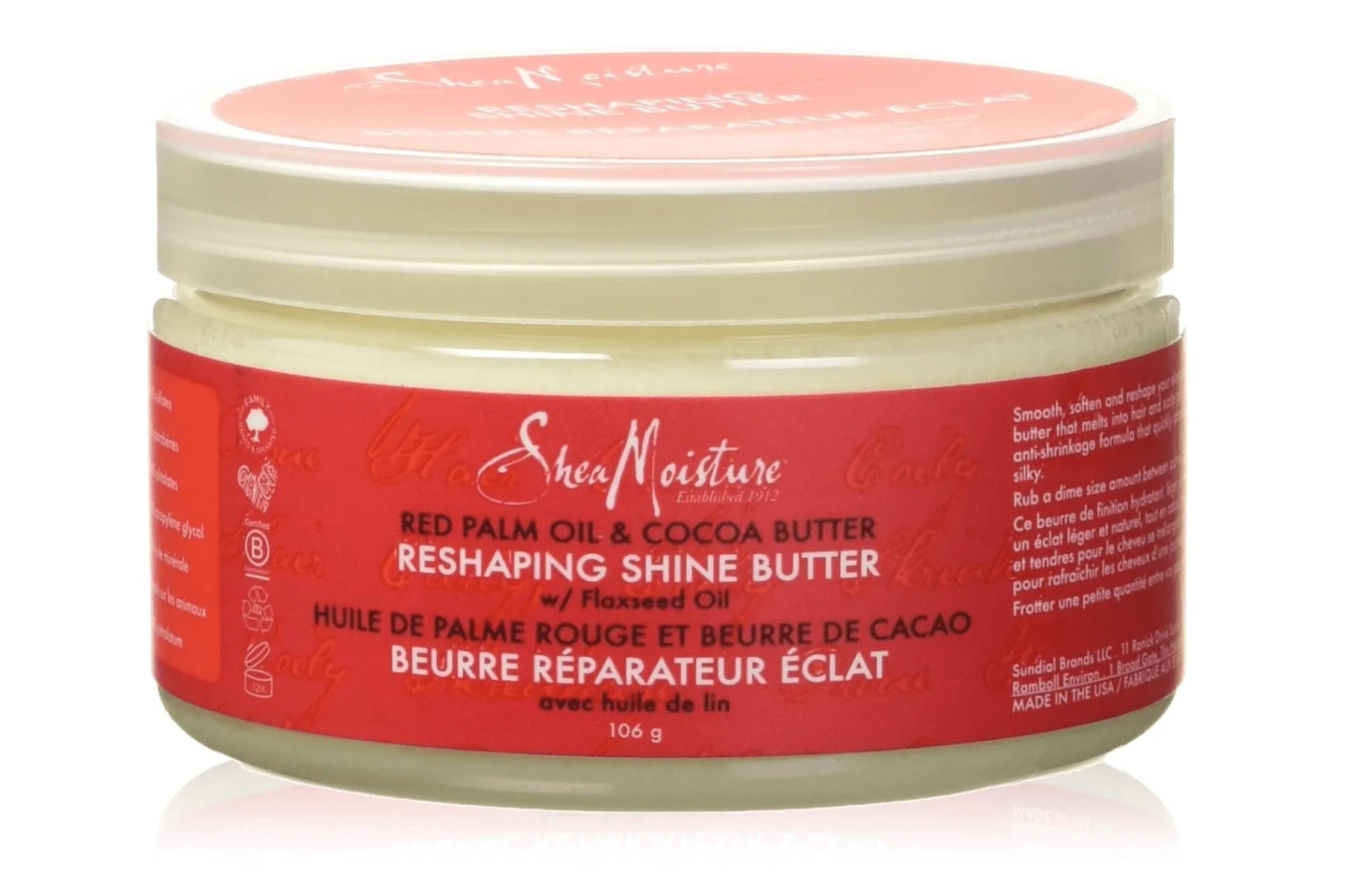 SheaMoisture Red Palm Oil & Cocoa Butter Reshaping Shine Butter – 3.75 oz