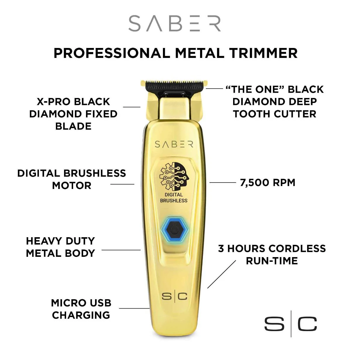 StyleCraft Saber Professional Hair Trimmer – Cordless - Image 10