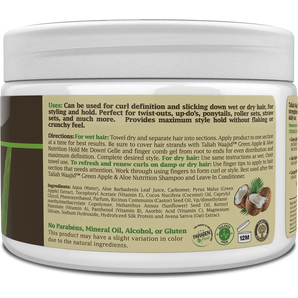 Taliah Waajid Green Apple & Aloe Hold Me Down Gelle – 12oz - Image 3