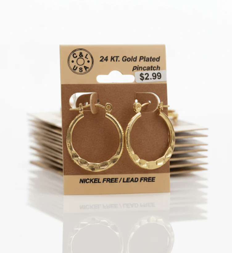 The C&L Fashion Jewelry Pincatch Earrings - Gold - Image 11