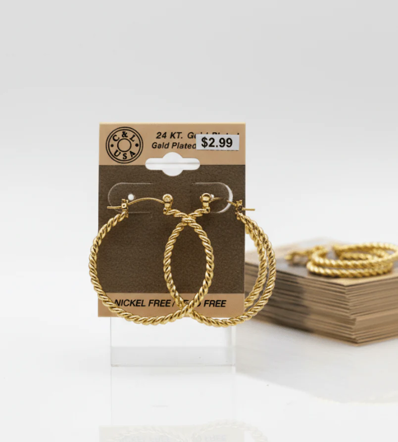 The C&L Fashion Jewelry Pincatch Earrings - Gold - Image 20