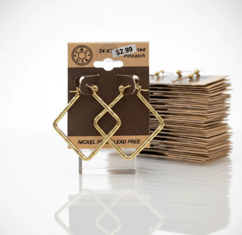 The C&L Fashion Jewelry Pincatch Earrings - Gold - Image 21