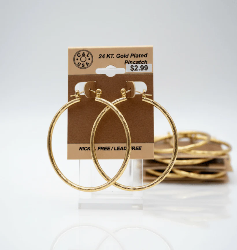 The C&L Fashion Jewelry Pincatch Earrings - Gold - Image 23