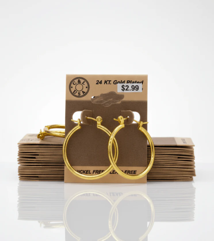 The C&L Fashion Jewelry Pincatch Earrings - Gold - Image 8