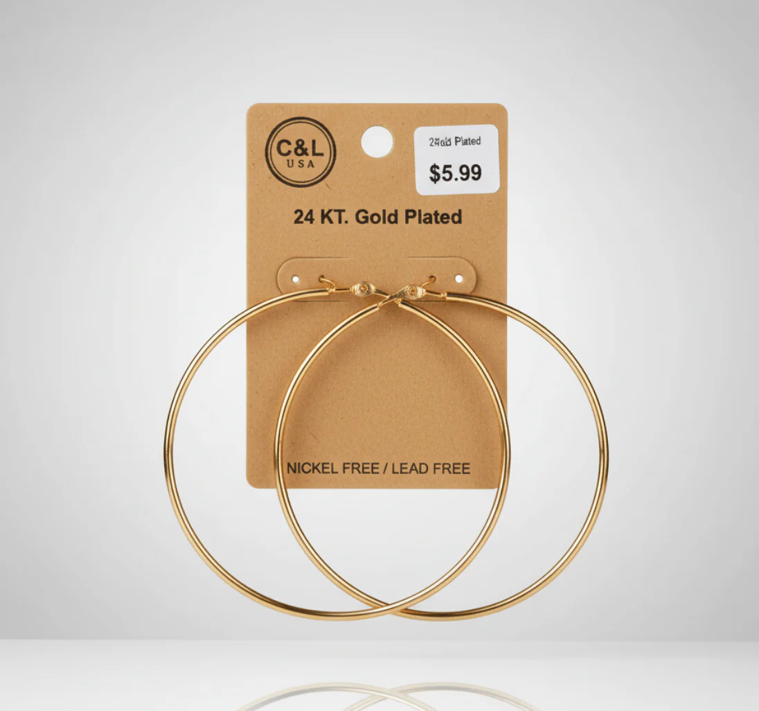 The C&L Fashion Jewelry Pincatch Earrings - Gold - Image 6
