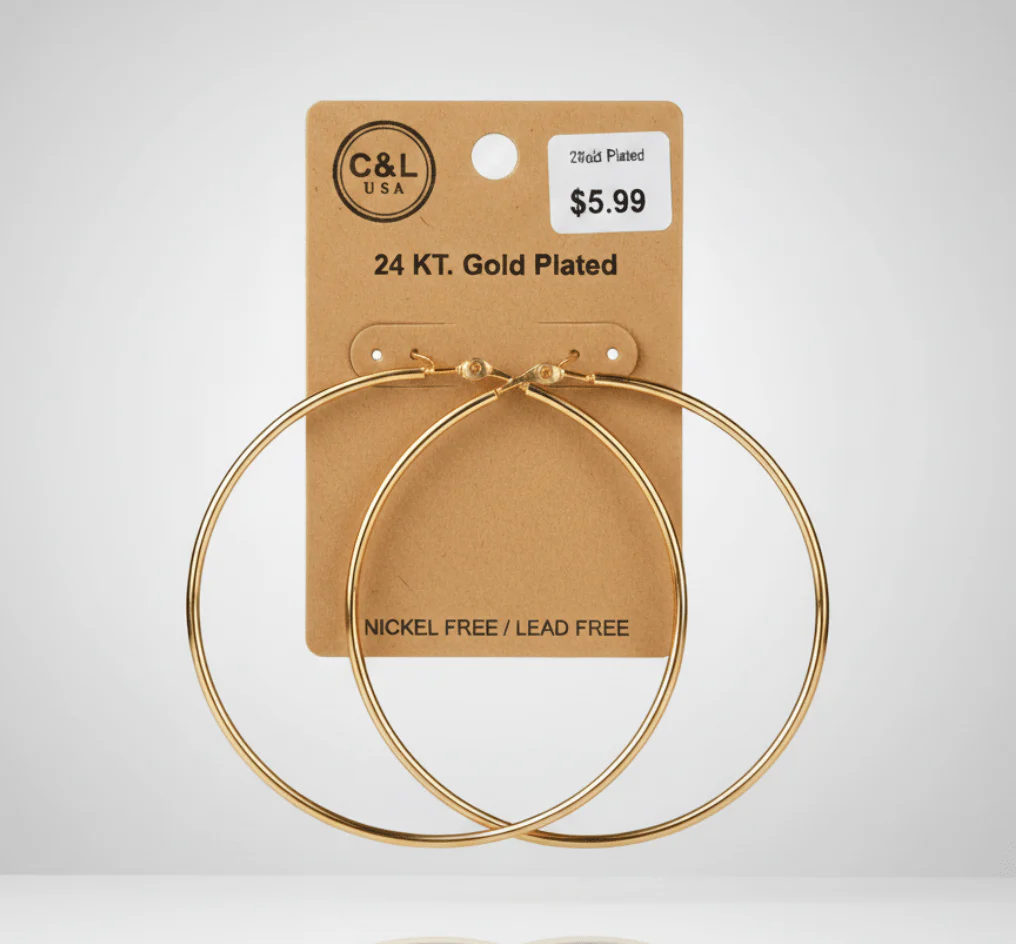The C&L Fashion Jewelry Pincatch Earrings - Gold - Image 7