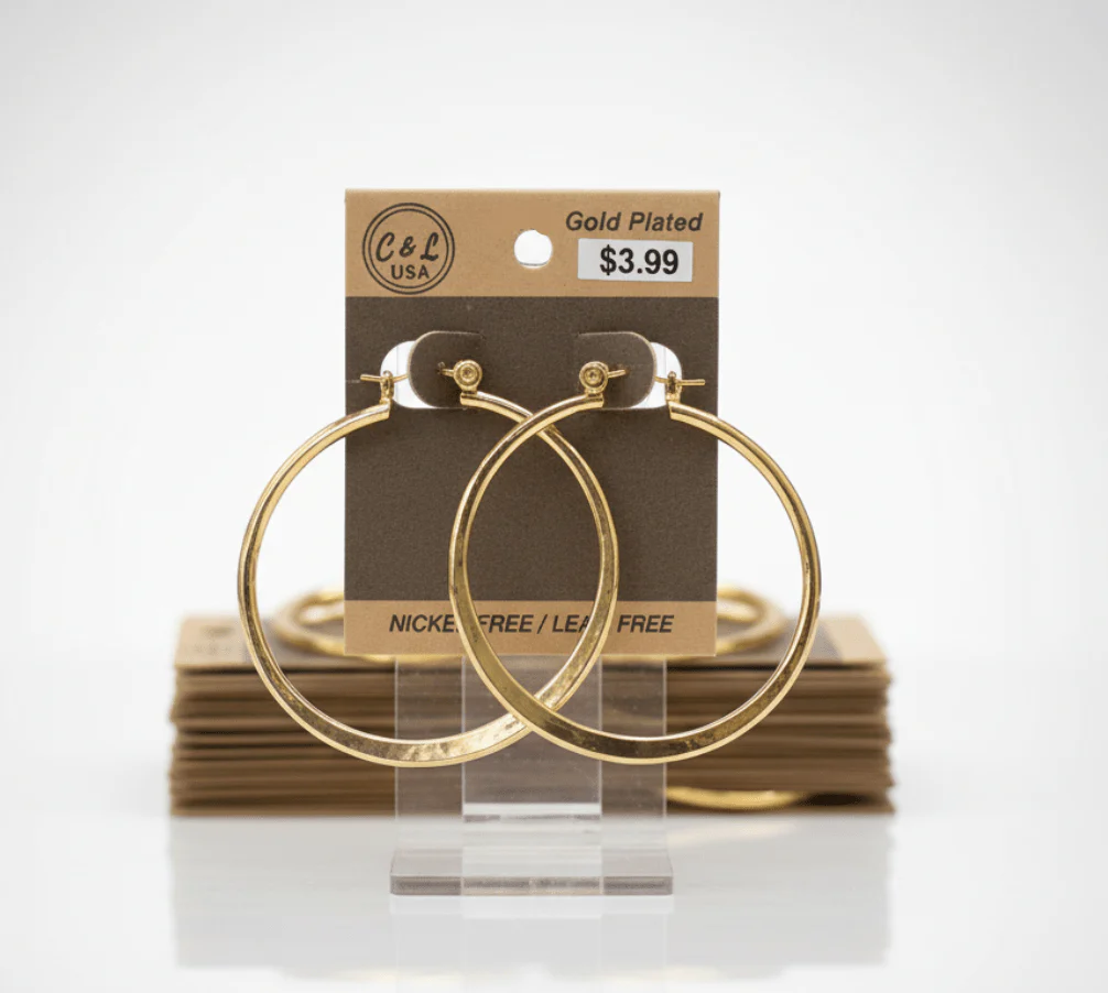 The C&L Fashion Jewelry Pincatch Earrings - Gold - Image 8