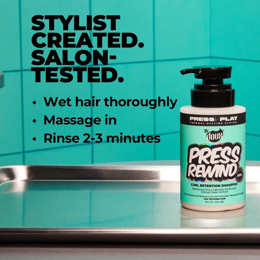 The Doux Press Rewind Shampoo and Fast Forward Conditioner Set - 8 oz - Image 4