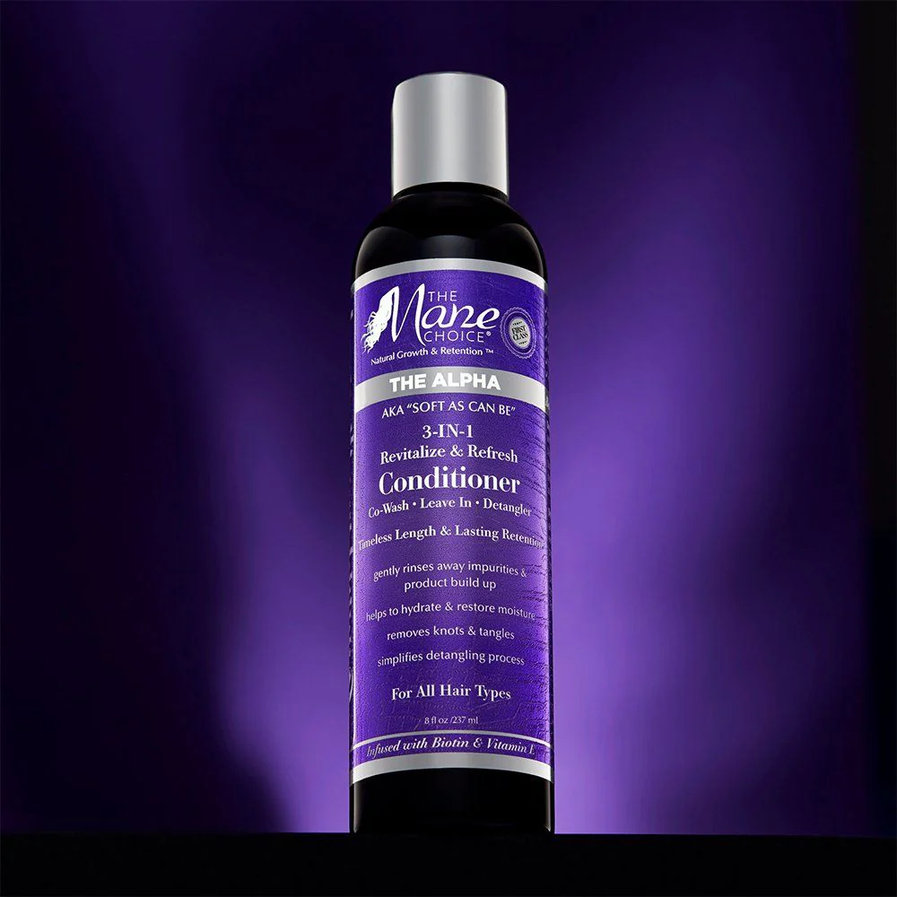 The Mane Choice Alpha 3-in-1 Co-Wash Detangler Leave-In Conditioner - Soft As Can Be 8oz - Image 2