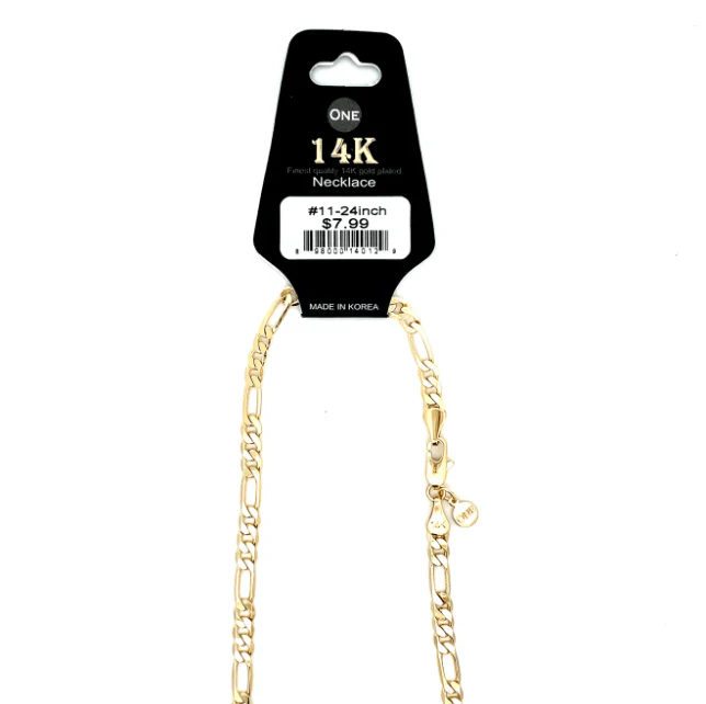 The One Jewelry 14K Chain Flat Cuban Necklace - Gold - Image 2