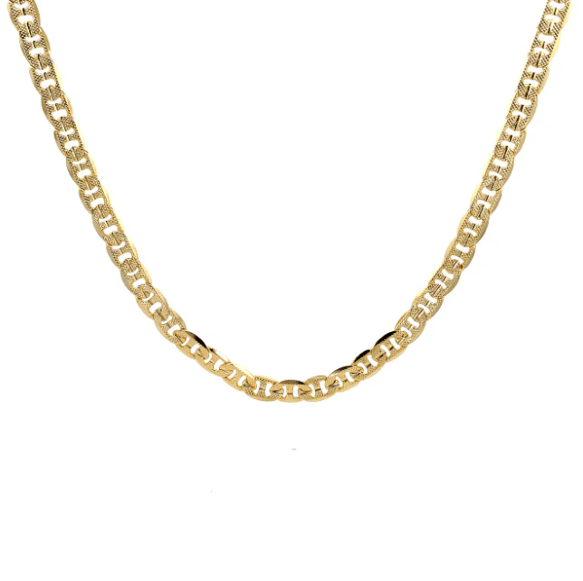 The One Jewelry 14K Chain Flat Cuban Necklace - Gold