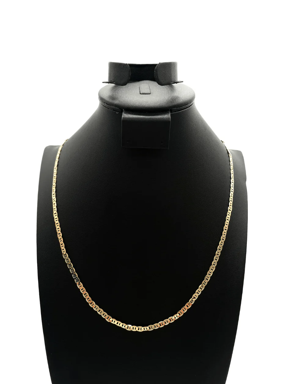 The One Jewelry 14K Chain Flat Cuban Necklace - Gold - Image 5