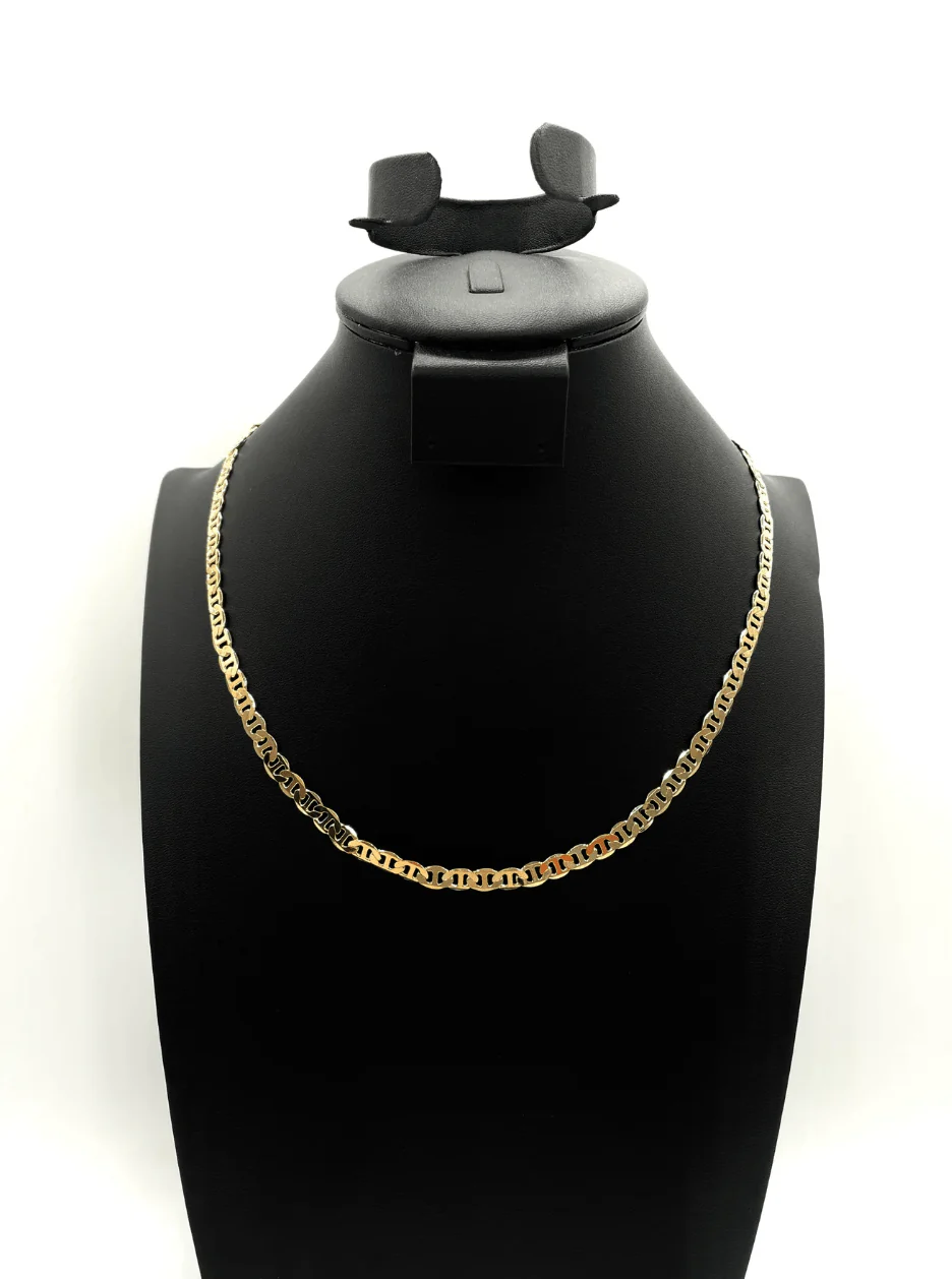 The One Jewelry 14K Chain Flat Cuban Necklace - Gold - Image 8