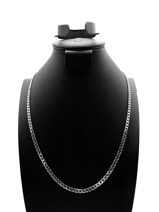 The One Jewelry 14K Chain Necklace - Silver - Image 2