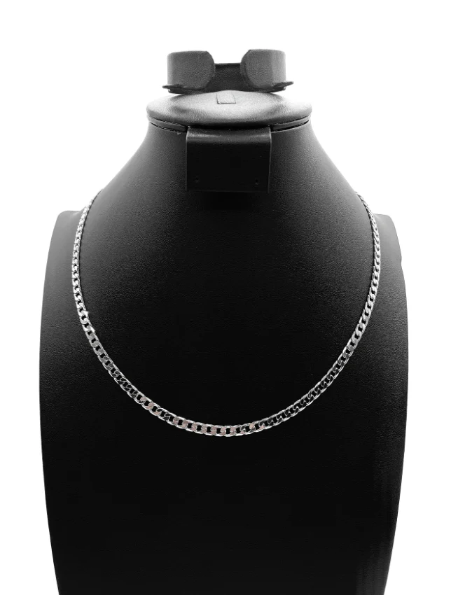 The One Jewelry 14K Chain Necklace - Silver - Image 5