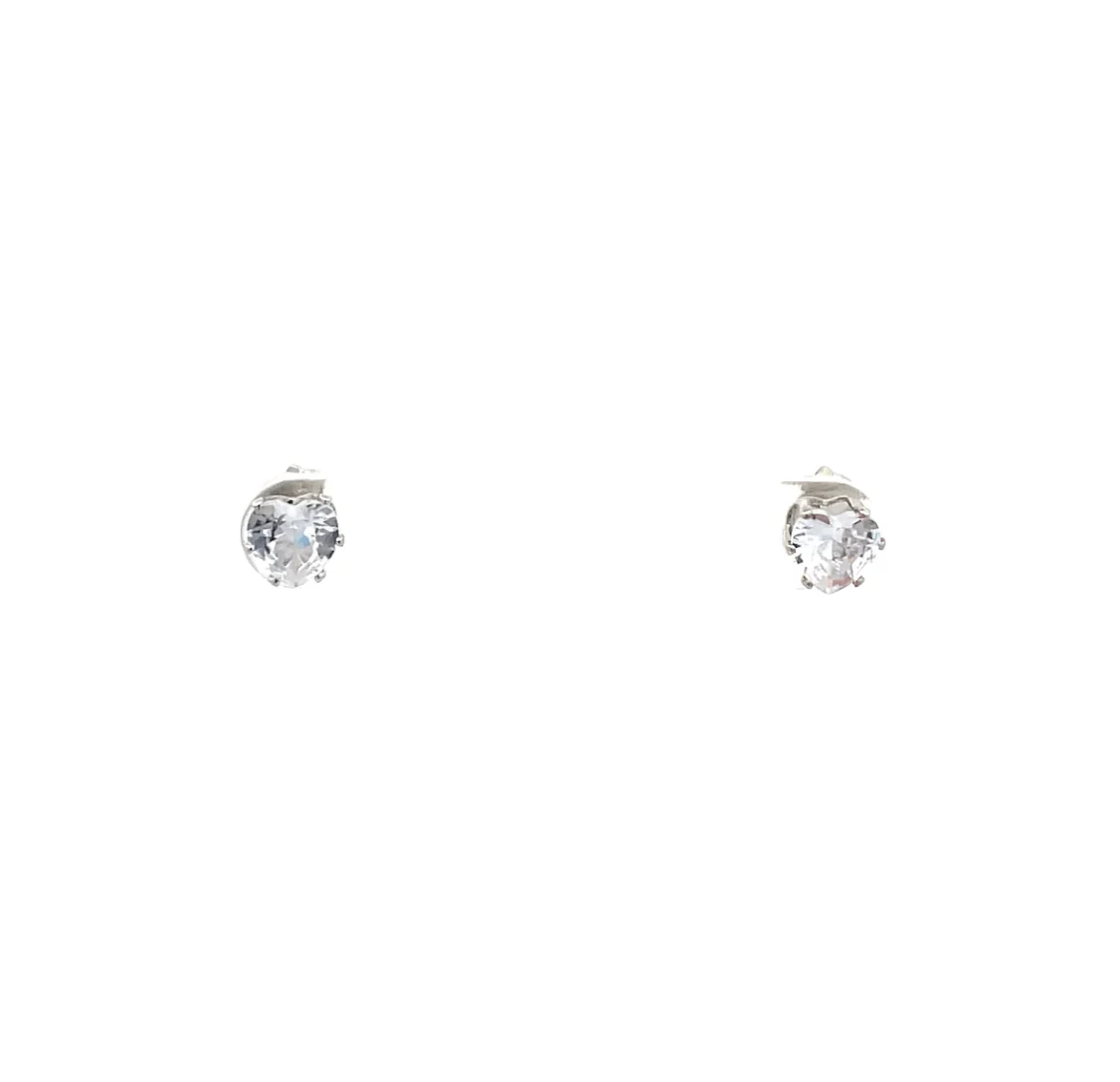 The One Jewelry Floor Cubic Zirconia Earrings - Heart - Image 4