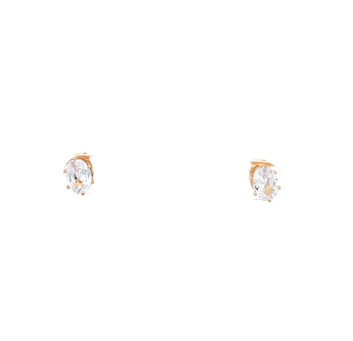 The One Jewelry Floor Cubic Zirconia Earrings - Oval - Image 3
