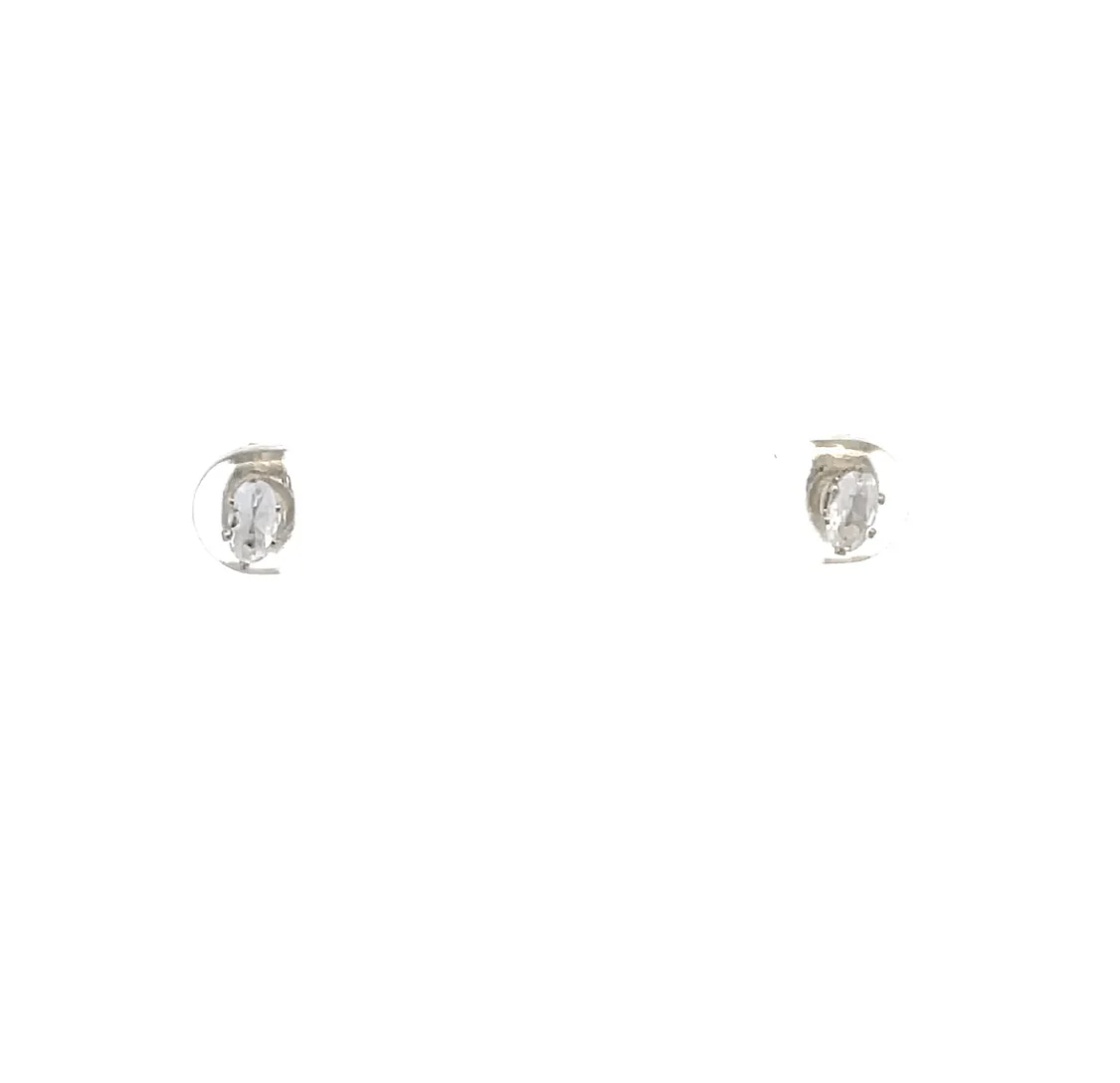 The One Jewelry Floor Cubic Zirconia Earrings - Oval - Image 4