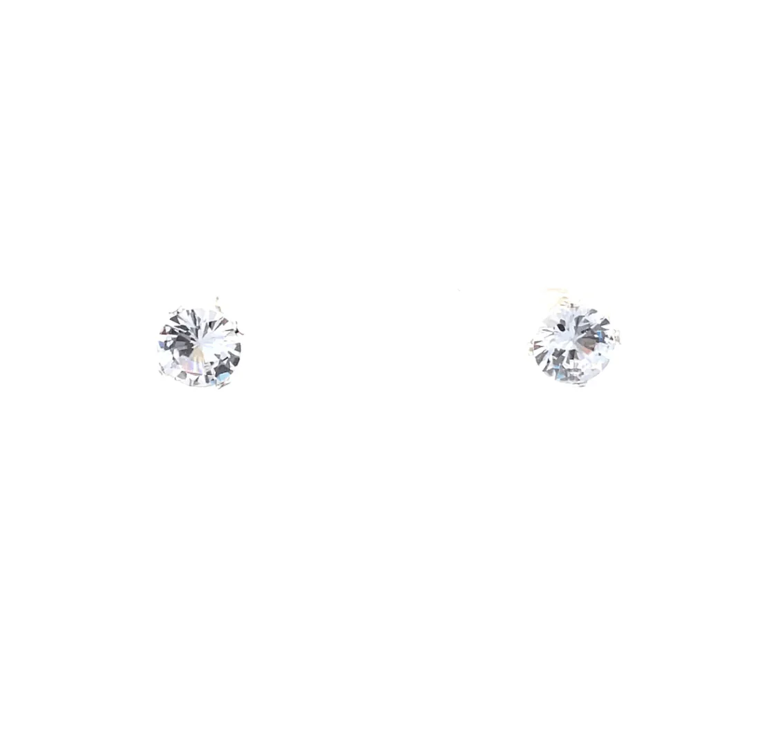 The One Jewelry Floor Cubic Zirconia Earrings - Round - Image 12