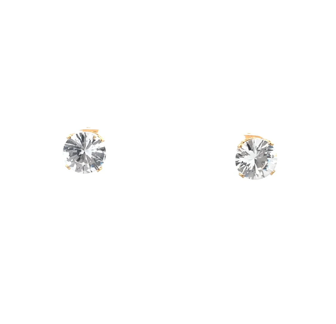 The One Jewelry Floor Cubic Zirconia Earrings - Round - Image 13