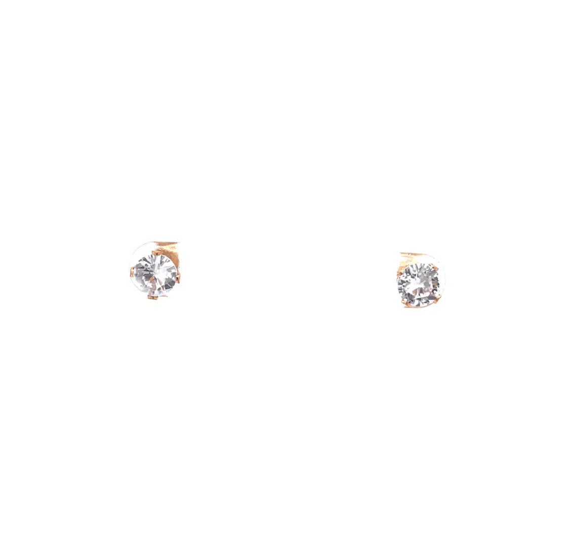 The One Jewelry Floor Cubic Zirconia Earrings - Round - Image 8