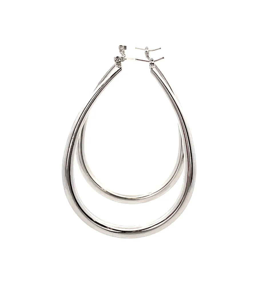 The One Jewelry Hollow Plain Design Earring - Oval - Image 5