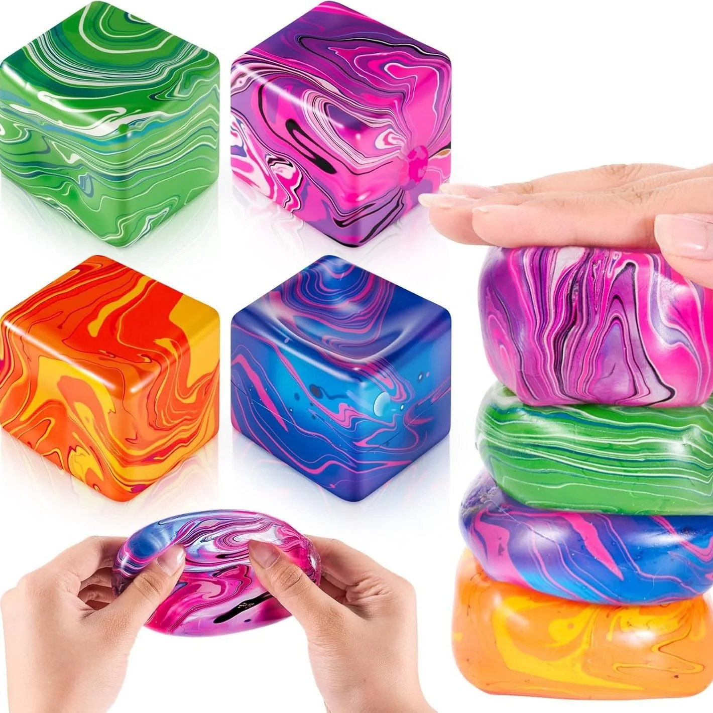 Toy Ice Cube Squishy Toy Stress Relief Squeeze Ball - Image 4