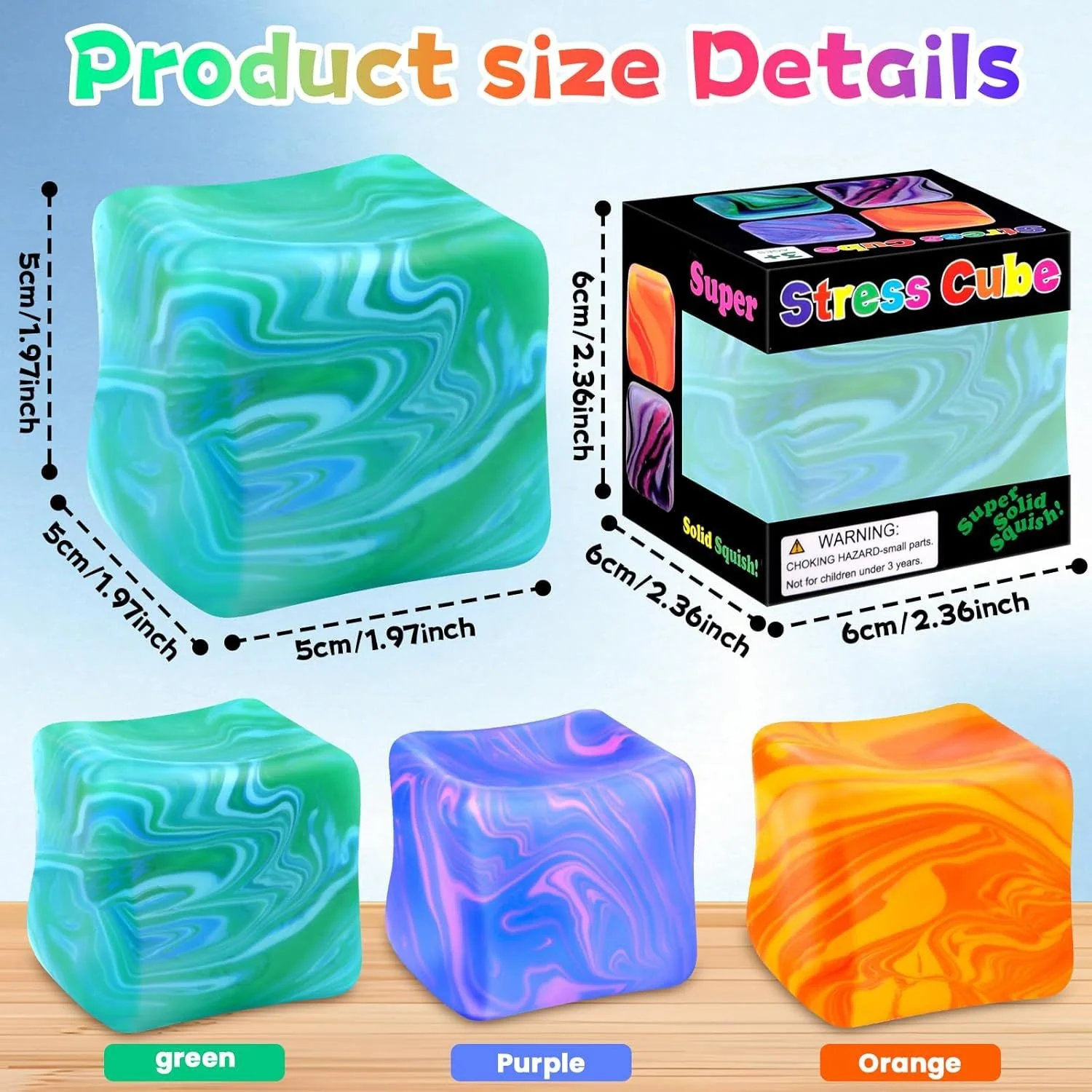 Toy Ice Cube Squishy Toy Stress Relief Squeeze Ball - Image 6