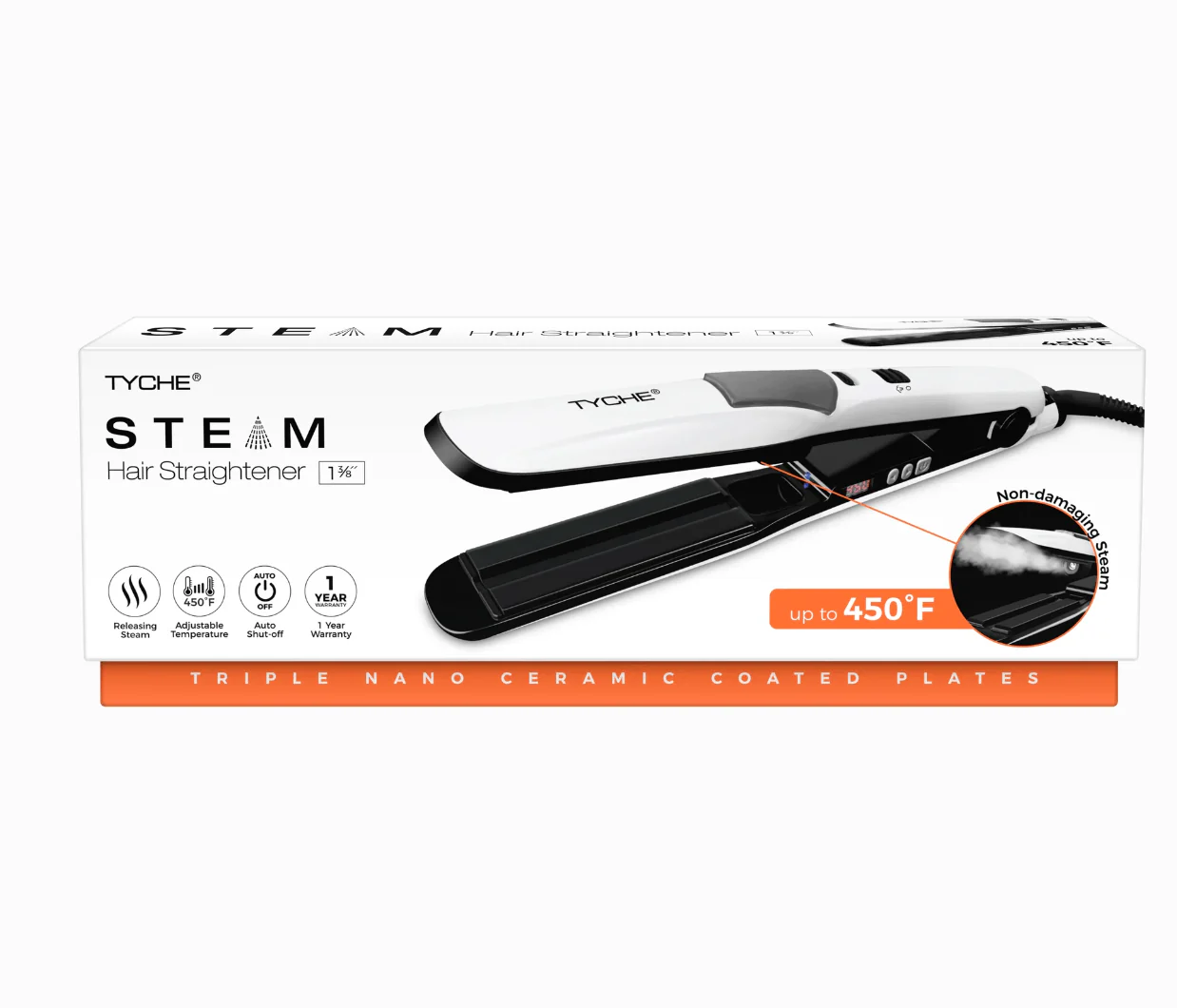 Tychee Steam Hair Straightener 1 3/8β - Image 4