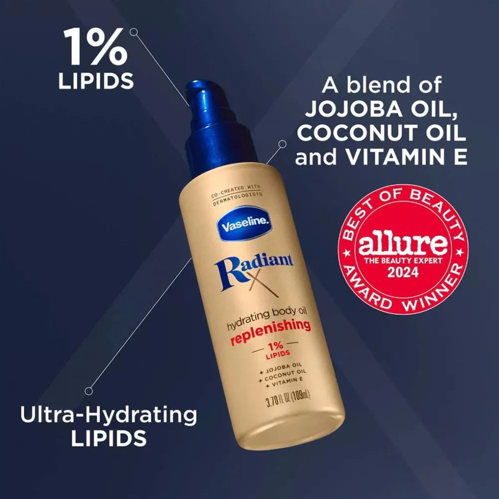 Vaseline Radiant X Hydrate & Replenish Body Oil – 3.7 oz - Image 6