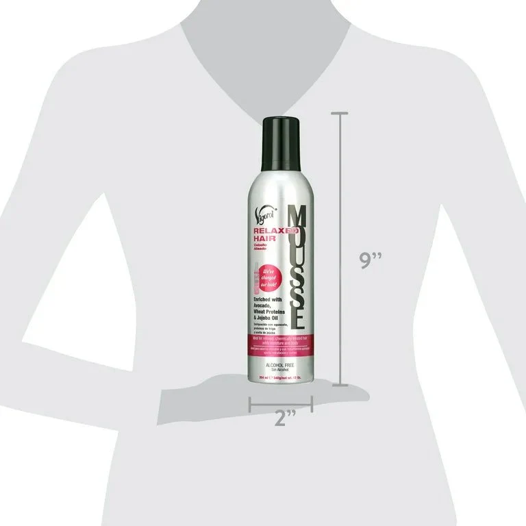 Vigorol Mousse for Relaxed Hair - Avocado Wheat Protein Jojoba Oil 12 Oz - Image 3