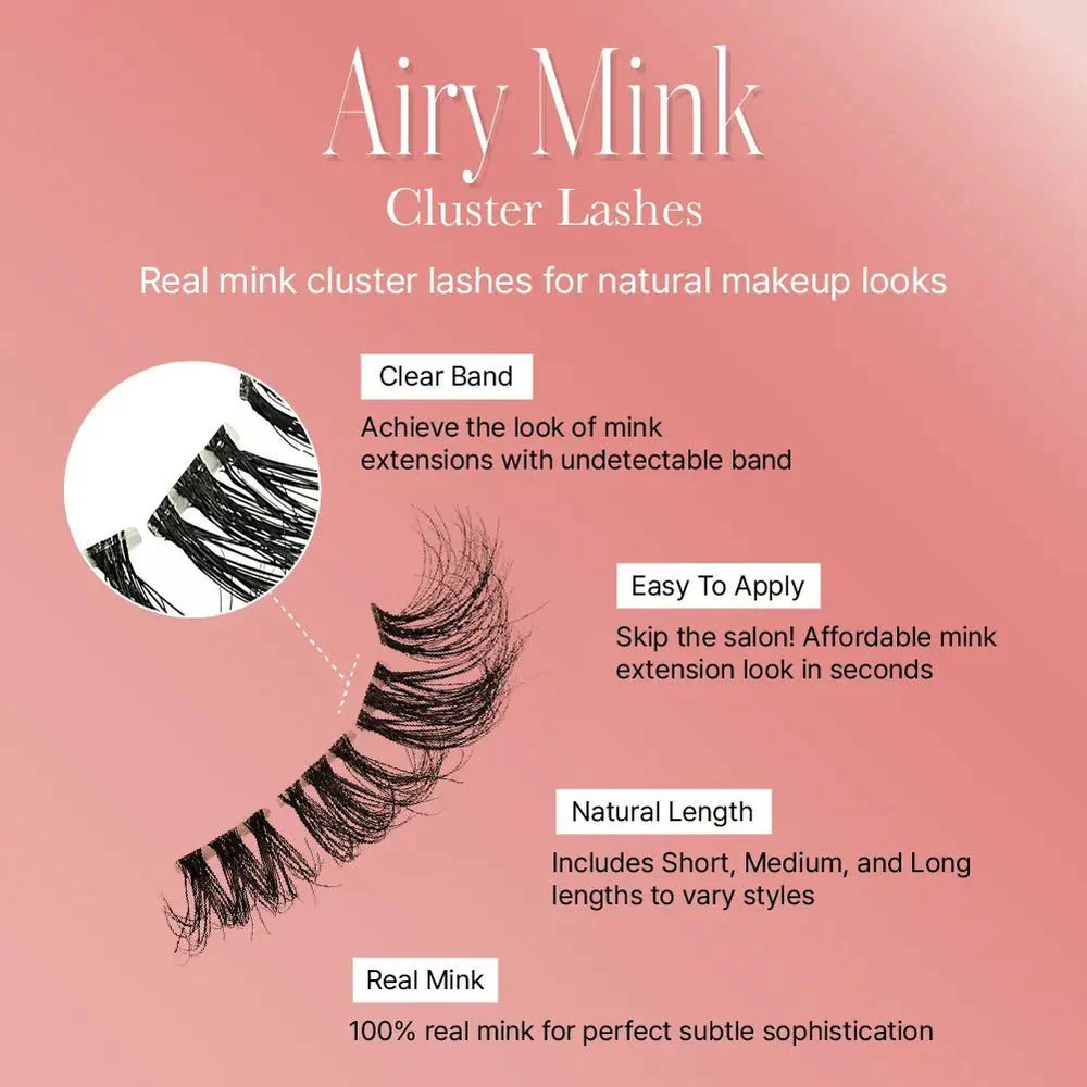 VLuxe & i-ENVY Real Mink Lash Clusters –Fluffy Extension - Image 6