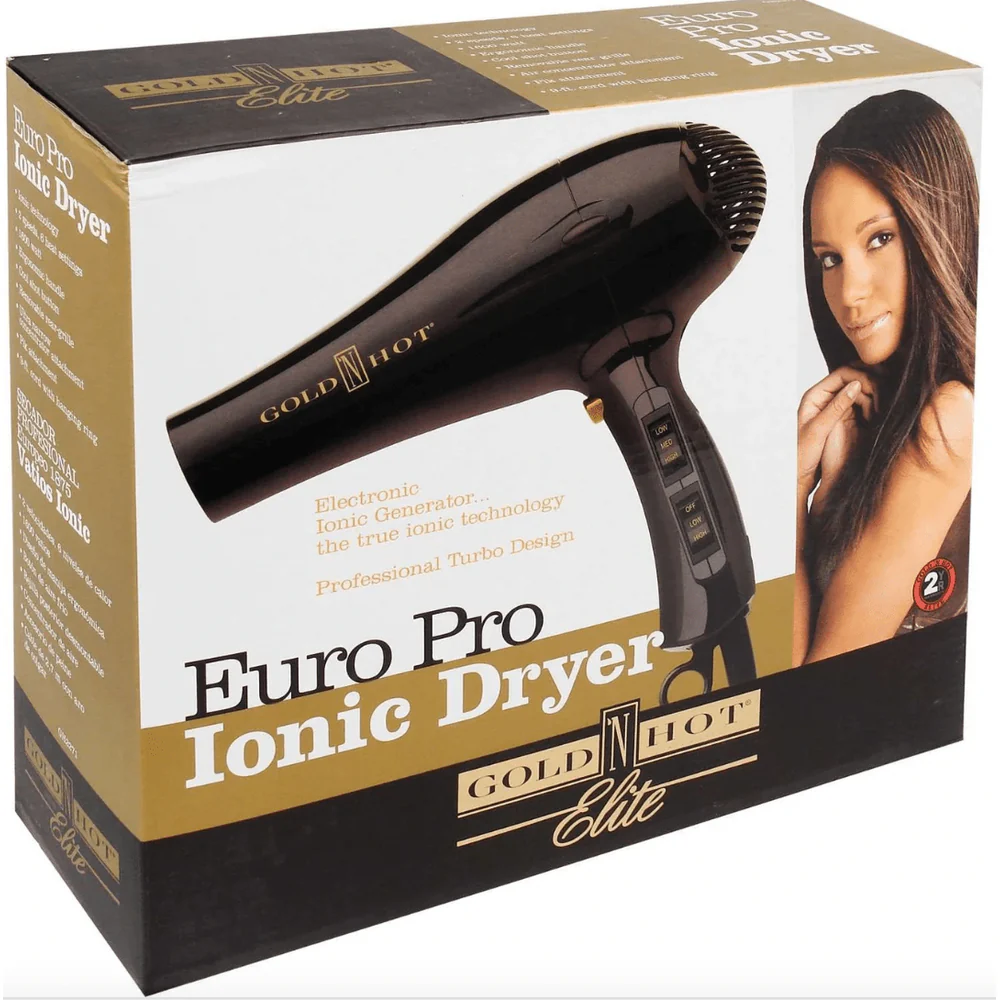 Gold N Hot Elite Euro Pro Ionic 1600 Hair Dryer - Image 2